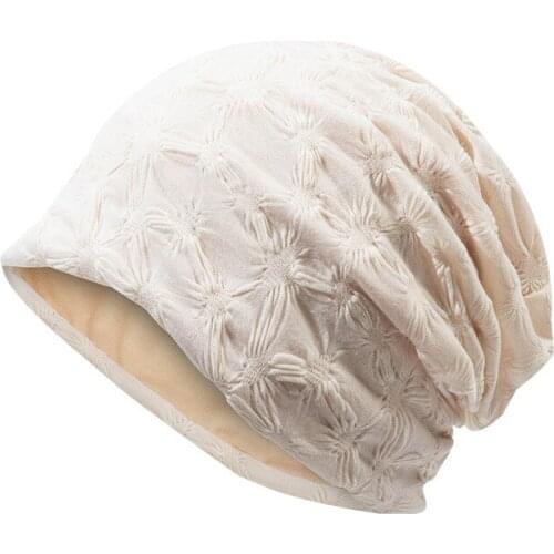 Winter Warm Hats Woman Beaines Cap Solid Casual Lady Slouchy Pearl Cap Crochet Ski Beanie Hat Female Soft Skullies Beanies