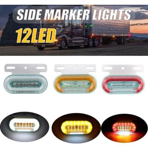 12V / 24V 12LED Side Marker Light Signal Indicator Lamps Warning Rear Tail Light 3 Modes Trailer Truck Lorry Camping Led Car