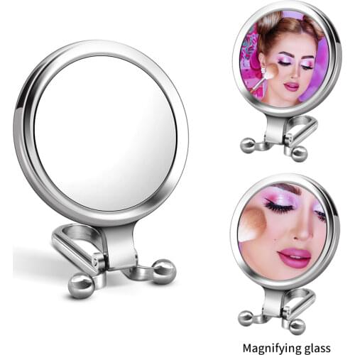 2/5/10/X Magnifying Makeup Mirror 2-Side Handheld Mirrors Pocket Mirror Portable Folding Makeup Vanity Mirror Makeup Tools women