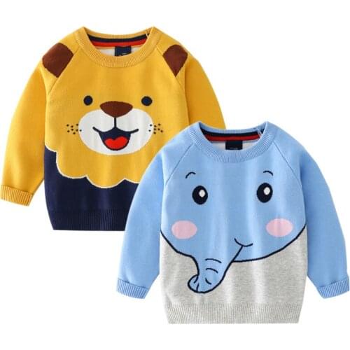 2021 New Autumn Childrens O-neck Sweatshirts 2 Pcs Winter Boys Cartoon Cotton Tops Sweater Kids Loose Bottoming Shirt