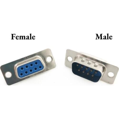 2021 Hot Selling 10PCS DB9 RS232 9PIN D-Sub Female Male Solder PCB Mount Serial Port Connector
