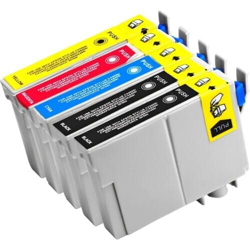 5 Pack Compatible Ink Cartridge T1241 T1242 T1243 T1244 for Epson NX125/NX127/NX130/NX230/NX330/NX420 Workforce320 Printer