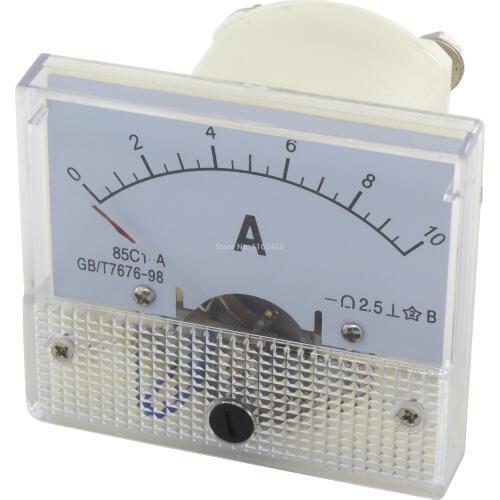 85C1-A DC pointer ammeter current meter 1A 2A 3A 5A 10A 20A 85C1 series analog AMP meter 64*56 mm size