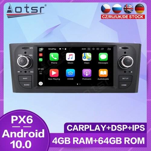 For Fiat Grande Punto Linea 2006 - 2012 Car Radio Audio GPS Navigation Android Multimedia Player HD Touch Screen Stereo Carplay