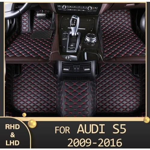 MIDOON Car floor mats for Audi S5 Soft top hood 2009 2010 2011 2012 2013 2014 2015 2016 Custom auto foot Pads automobile carpet