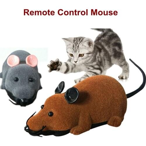 Electronic Wireless Remote Control Mouse Toys Pets Cat Toys RC Simulation Mice Mouse Plush For Kids Toys With Opp Bag