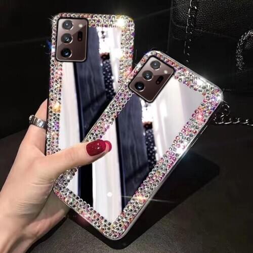 Makeup Phone Case For Samsung Galaxy Note 20 S20 S21 S8 S9 Ultra Sparkling Diamond Cover For Samsung S30 S10E S10 Plus S7 Edge