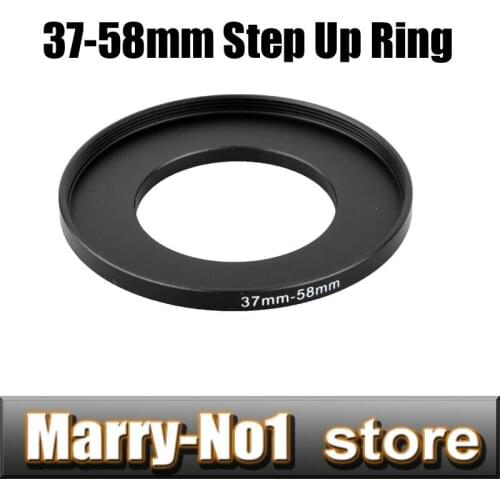 Black Step Up Filter Ring 37mm to 58mm 37mm -58mm 37-58mm for DSLR Lens Filter Stepping Adapter