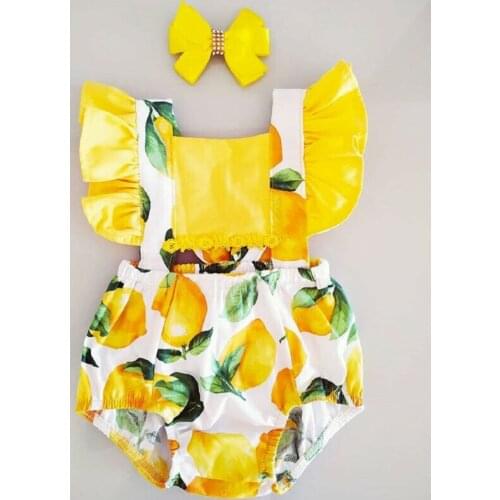 Canis Newborn Baby Girl Floral Fly Sleeve Romper Jumpsuit Clothes Summer Outfit 0-24M