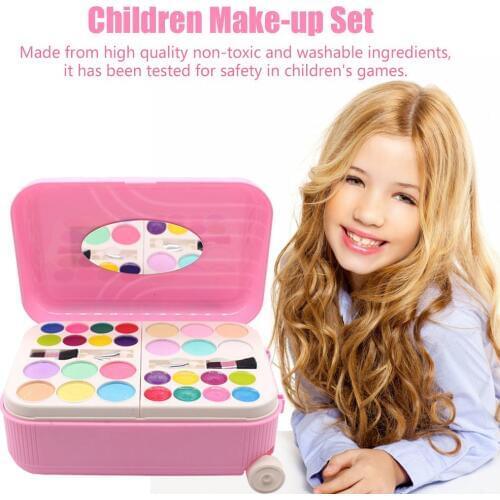 Children Water-soluble Cosmetics Set Nail Polish Makeup Princess Play House Toys For Children Safety Material Water Solubility