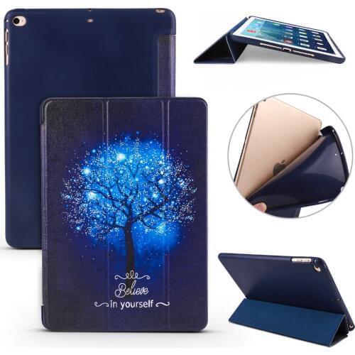 For iPad 9.7 2017 2018 Case PU Leather Shockproof Soft Hybrid Silicone Folding Stand Case Cover for iPad 5th 6th Gen 9.7 inch