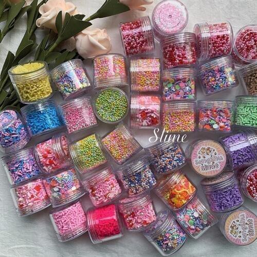 Boxi15/30g/box Slime Additives Charms Supplies Beads Slice Topping Accessories DIY Kit Filler For Fluffy Clear Cloud Slime
