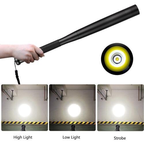 K-STAR Emergency Self-defense Anti-theft Self-defense Stick LED Waterproof Super Bright Flashlight Baton