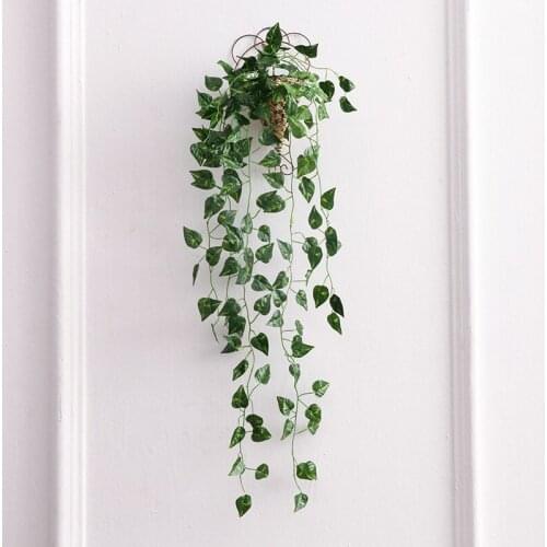Artificial Plants Leaves Rattan Greenery Simulated Vine Home Wedding Decor Imitation Green Plant Rattan Wall Hanging Decoration