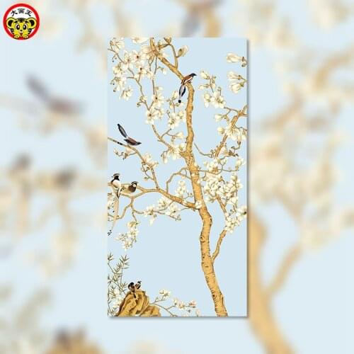 Painting by numbers art paint by number DIY animal bird on the branch of the magpie Chinese style living room room decoration