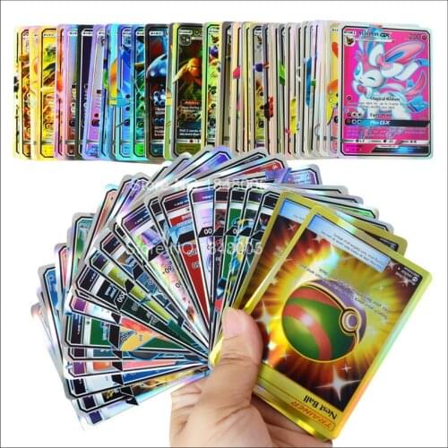 60 100 200 300 pcs Pokemon Cards Game Sword Shield V Vmax Tag Team GX EX Mega Collection Trading Battle English Version Toy