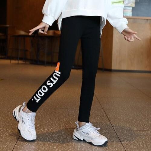 Girls Letter Leggings Spring Autumn 2021 New Girls Sports Trousers School Girls Children Wear Running Pants