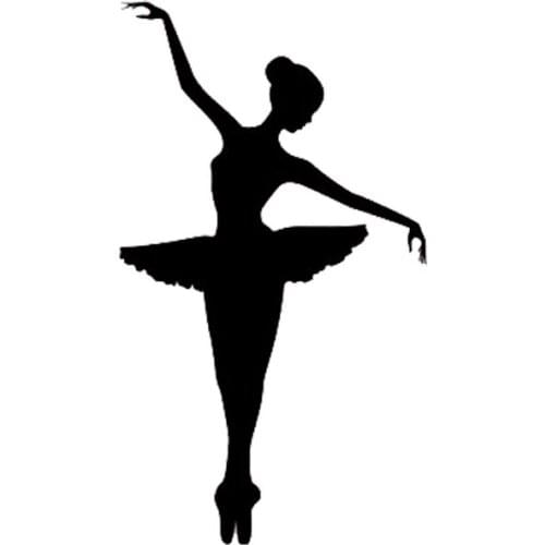 LLY-1764 Elegant Ballet Ggirl Modeling Car Stickers PVC Fashion Auto Body Sunscreen Waterproof Personality Reflective Decals