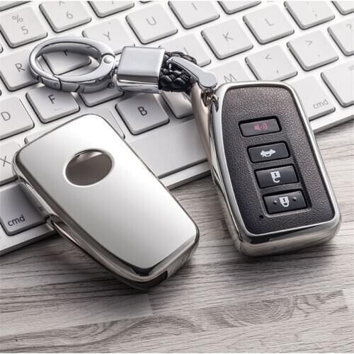 Soft TPU Car Key Cover Fob Case Shell For Lexus IS250 RX350 IS350 IS300 NX GX460 RX300 RX330 GS300 Hand-woven Keychain Keyring