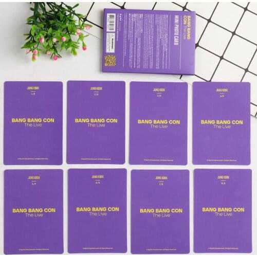 NEW South Korean Groups K-POP Bangtan Boys Poster New Album BANG BANG CON The Live LOMO Card PhotoCards JUNG KOOK JIMIN SUGA