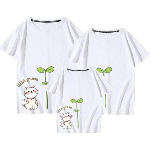 New Product Summer Fashion T Shirt Cute Print Cotton 100% Family Casual Baby Tops Streetwear Girls Boys Loose Harajuku Gifts