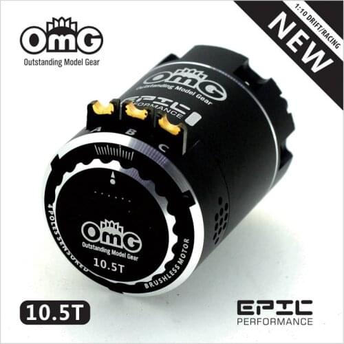 OMG EPIC 2 Poles Sensored Brushless Timing-Adjustable Top Motor KV3550 for 1:10 RC Drift Cars,Touring Car and On Road Cars