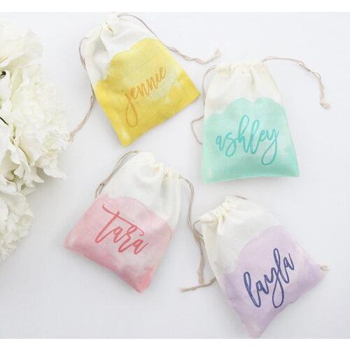 Personalized Watercolor bachelorette gift bag bride Hangovers kit baptism bags birthday gift bags emergency kit bag goody bag