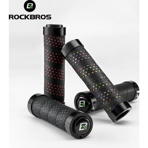 ROCKBROS PP Wrapped MTB Bike Handlebar Cover Grips Anti-slip Comfortable Aluminum Alloy Bilaterial Ring Lock Cycling Accessories