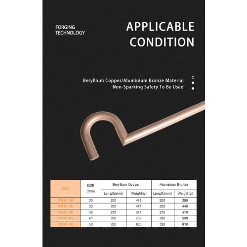 Hand tool hot sale non sparking tool explosion proof aluminum bronze 41mm valve spanner wrench