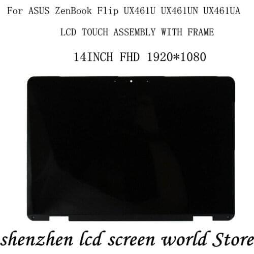 Free shipping 14 INCH Laptop FHD LCD Touch Screen Digitizer Glass Assembly for Asus Zenbook Flip 14 UX461U ux461un ux461