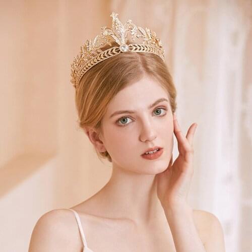 Bridal Crystal Tiaras Queen Wedding Crown Bride Baroque Rhinestones Hair Jewelry Party Crowns Women Wedding Hair Accessories