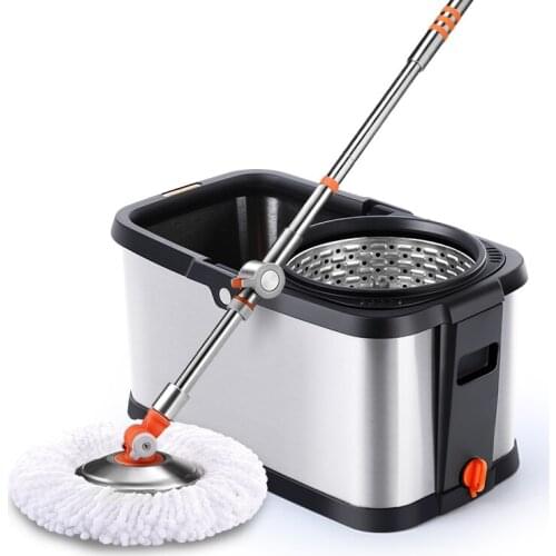 Rotating Mop Bucket Stainless Steel Mop Double Bucket Mopping The Floor Mop