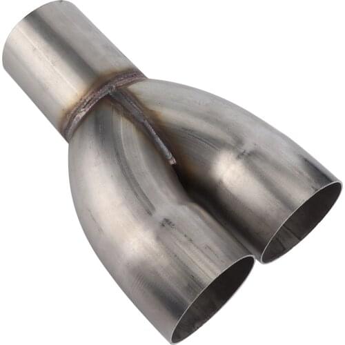 Stainless pipe exhaust manifold 2‑1 Adapter Stainless Steel Exhaust Merge Collector Dual 3in ID Inlet Single 3in OD Outlet