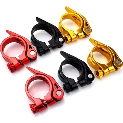 High Quality Aluminum Alloy Bicycle Seat Post Clamp Quick Release MTB Mountain Road Bike Seatpost Collar 31.8mm 34.9mm Hot