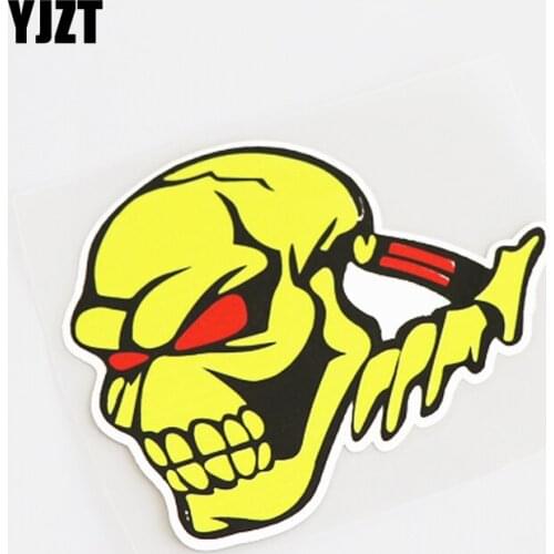 YJZT 12.5CM*11CM Chromatic Cartoon Skull PVC Decal Car Sticker Car Styling 13-1170