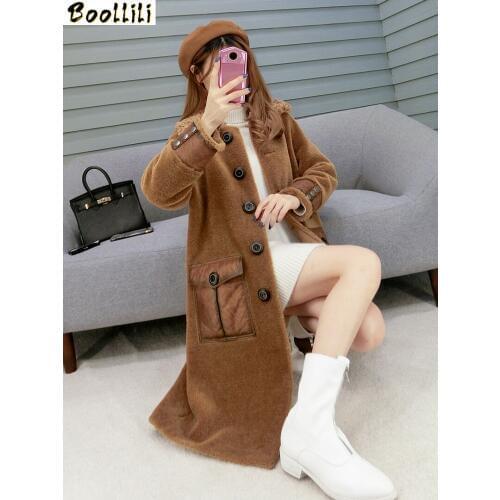 Boollili Real Fur Coat Women Winter Coat Women Clothes 2020 New Sheep Shearing 100% Wool Jacket Parka Real Fur Jacket