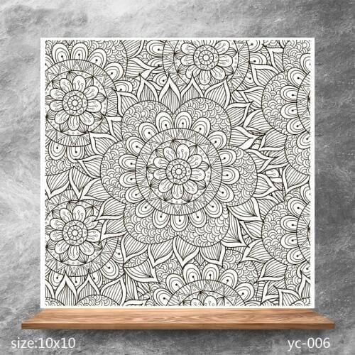 ZhuoAng Floral texture Clear Stamps/Silicone Transparent Seals for DIY scrapbooking photo album Clear Stamps