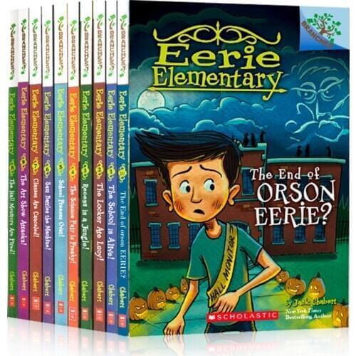 10 Books/set Eerie Elementary Kids Books Baby English Reading Campus Theme Classics Manga Book Set for Children