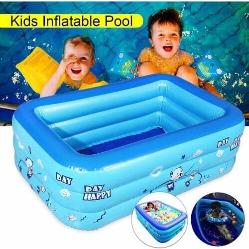 120/130 Children Bathing Tub Baby Home Use Paddling Pool Inflatable Square Swimming Pool Kids Inflatable Pool Ocean Ball