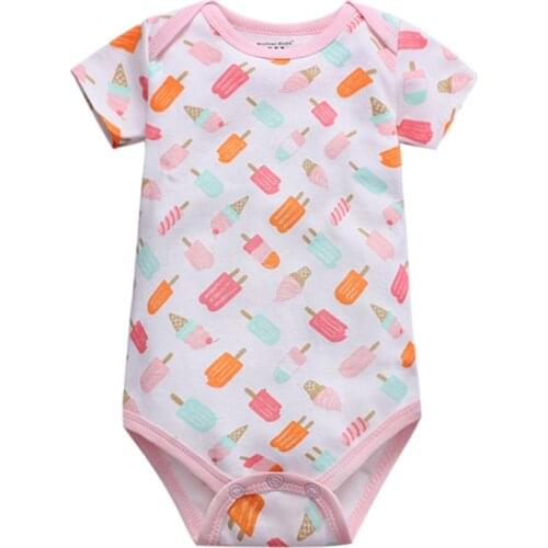 2020 New Baby Bodysuits Unisex Newborns Cotton Clothes Printed Summer Clothing Baby Boy Girls Short Sleeve Roupas Bebe 0-2 Year