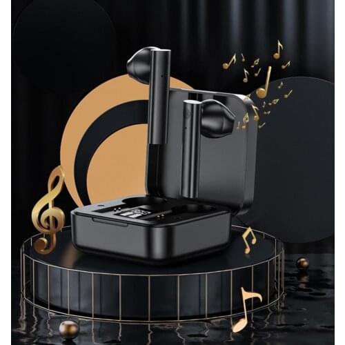 2021 new Bluetooth 5.0 headset TWS wireless Bluetooth headset sports digital display charging compartment stereo noise reduction