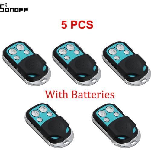 5PCS Sonoff RF Controller 4 Button RF Remote Controller Wall Light Remote Switch for 433Mhz Controlled Device Key Fob Controller
