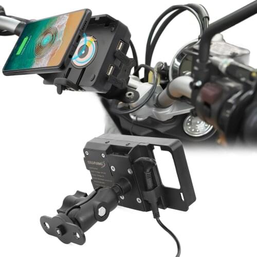 For Ducati Scrambler 2015-2020 GPS positioning system of wireless charger /USB charger for motorcycle mobile navigation bracket