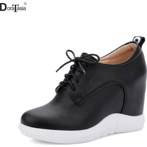 DoraTasia Elegant Height Increasing Pumps Ladies Platform Pumps Women 2020 Fashion shoes lace High Heels Date Shoes Woman