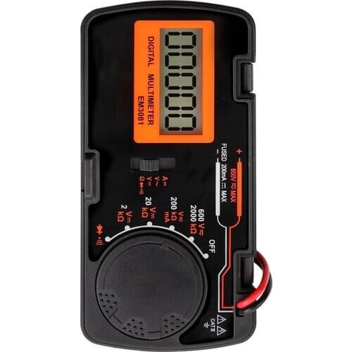 Pocket Multimeter with Tester Pen, Digital Multimeter, 6 Gear Adjustable for AC/DC Voltage, and Current, Continuity, Capacitance