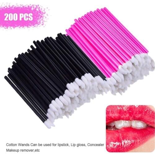 200 Pcs Make up Disposable Lip Brushes Lipstick Gloss Wands MakeUp Lip Brush Lip Gloss Applicators Makeup Brushes Tool Kits