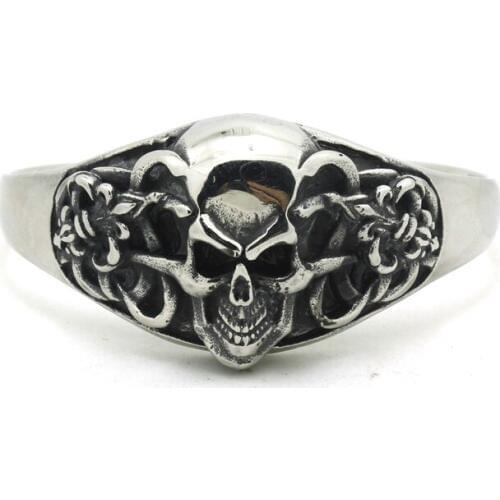 Top Selling Ghost Skull Bracelet 316L Stainless Steel Punk Style Band Party Fashion Skull Hot Selling Bracelet