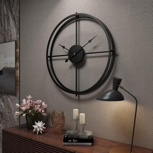 Metal Wall Clock Home Wall Decor 40x40cm Big Hanging 3D Wall Digital Clocks Living Room Decoration Modern Design Mute Clock Art