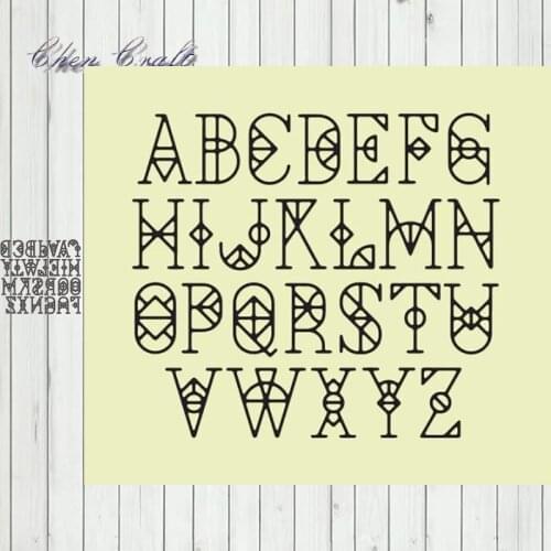 Metal Cutting Dies The alphabet 1 Stencils Die Cut for DIY Scrapbooking Album Paper Card Embossing