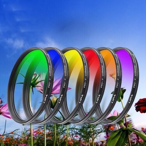 Round Color Gradient Lens Set SLR Camera Effect Filter Lens High Light Transmittance Essential for Landscape Photography